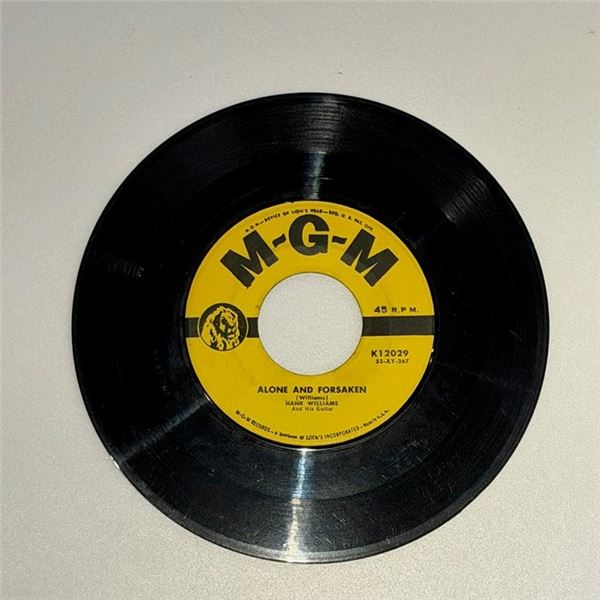 Hank Williams Alone and Forsaken 45 Album