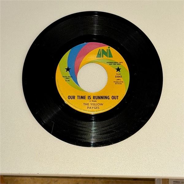 The Yellow Payges Our Time is Running Out 45 Album