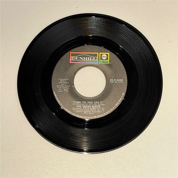 The Grass Roots Come On and Say It 45 Album