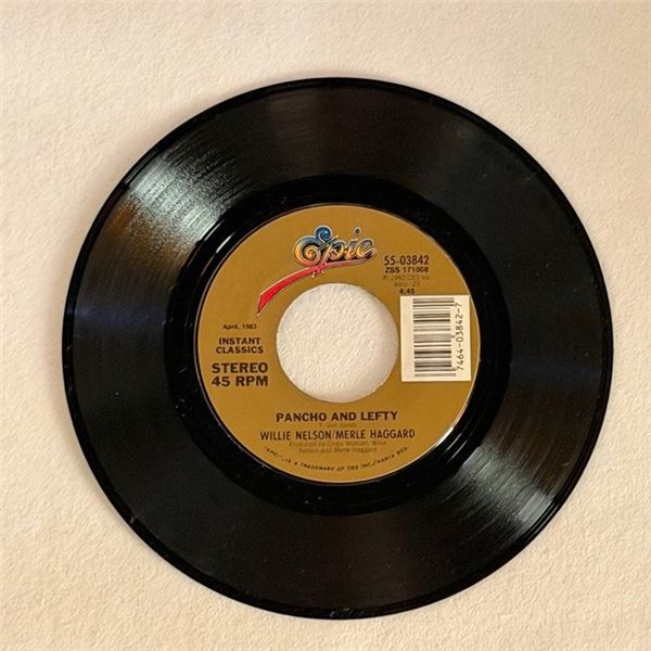 Willie Nelson and Merle Haggard Pancho and Lefty 45 Album
