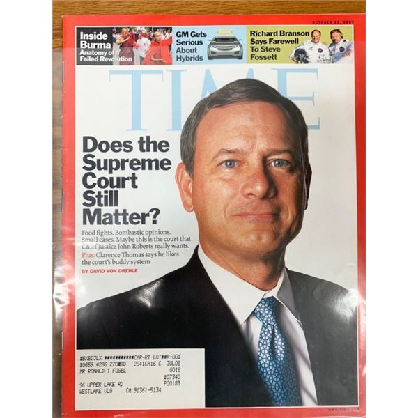 TIME Magazine 2007 John Roberts Issue