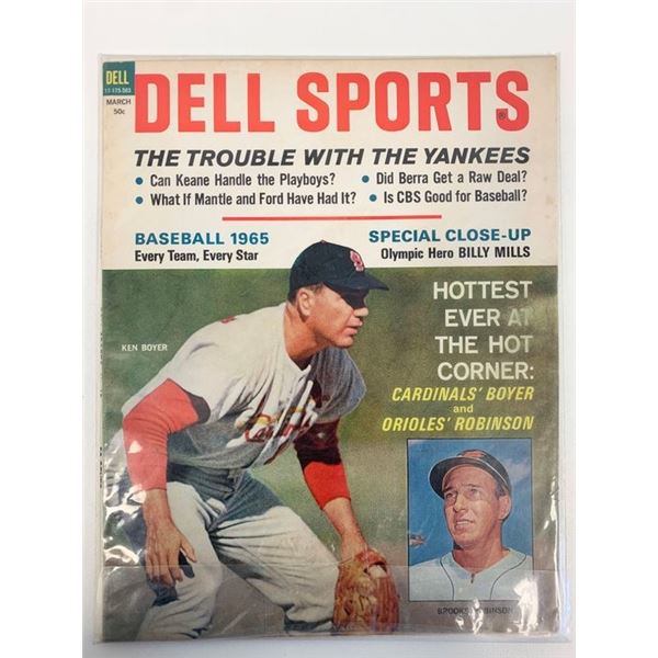 Dell Sports Baseball Magazine March 1965 - Ken Boyer - Brooks Robinson