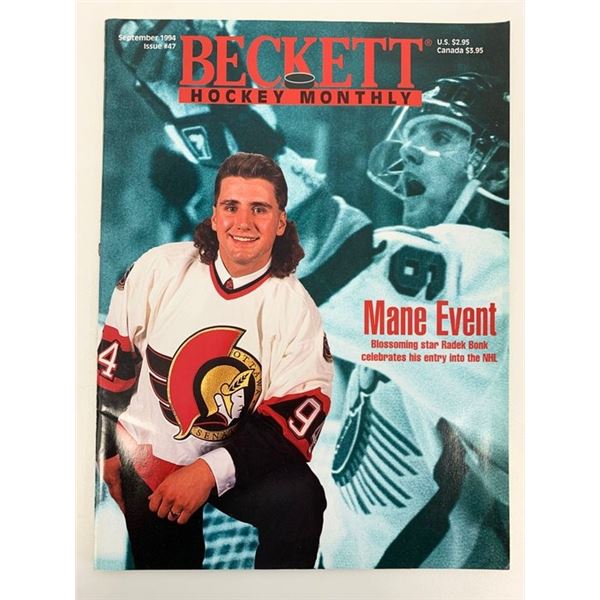 Beckett Hockey Monthly - Radek Bonk - September 1994 Issue #47
