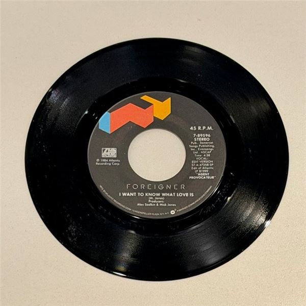 Foreigner I Want to Know What Love Is 45 Album