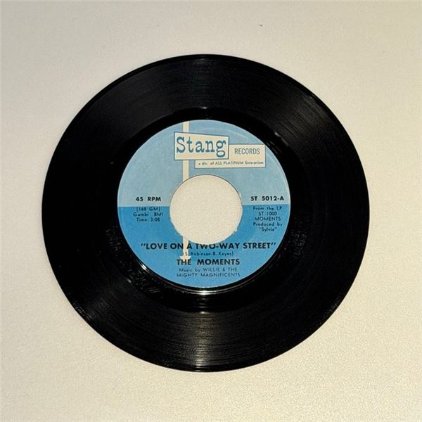 The Moments Love on a Two Way Street 45 Album
