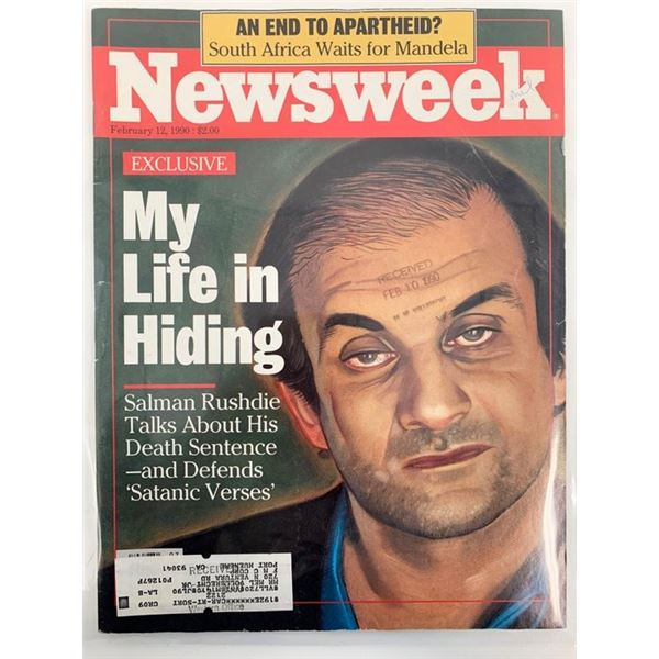 Salman Rushdie Newsweek Magazine Feb 12th 1990