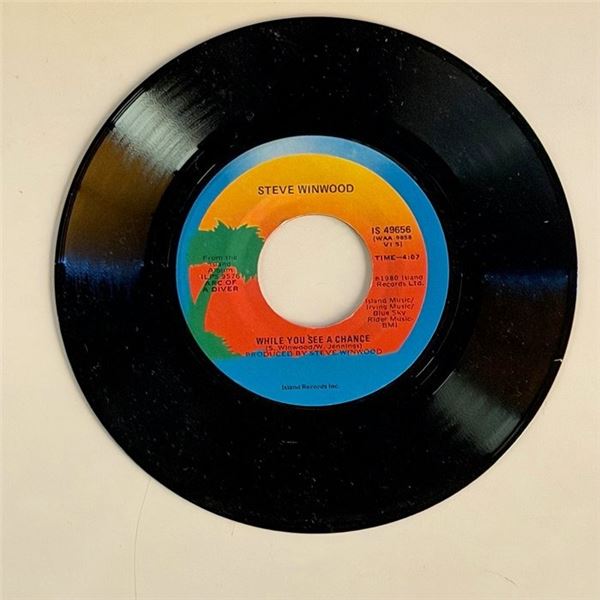 Steve Winwood While You See a Chance 45 Album