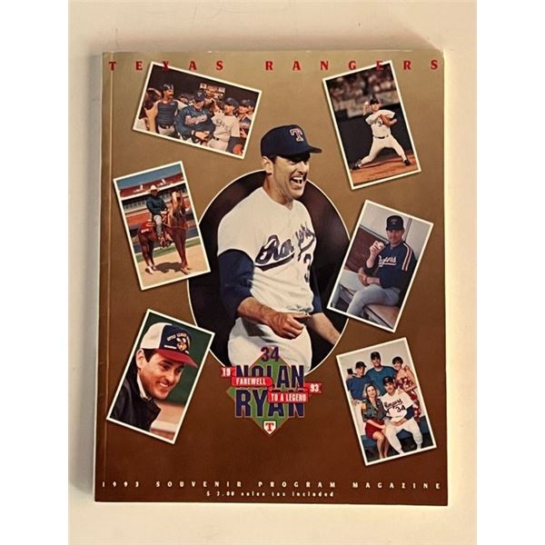 Nolan Ryan Farewell Souvenir Magazine