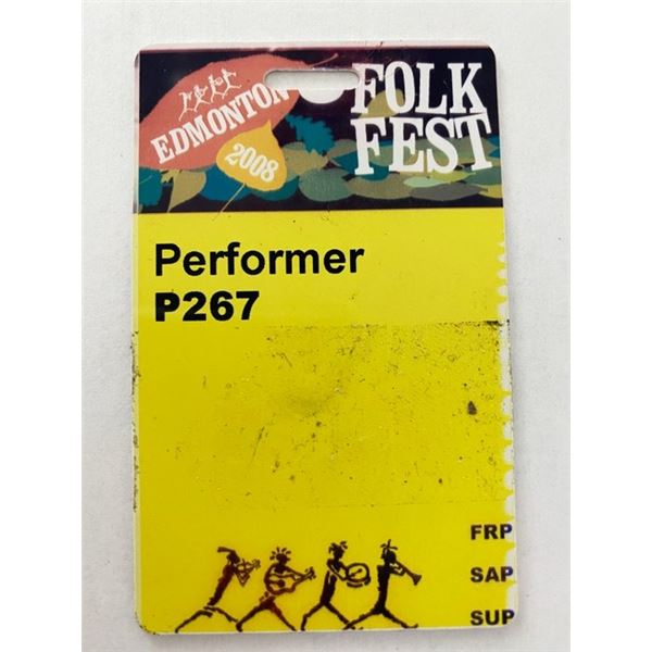 Joan Osborne Edmonton 2008 Folk Fest Backstage Pass