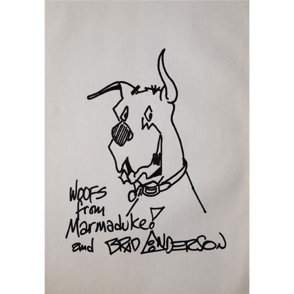 Brad Anderson drawn and signed sketch