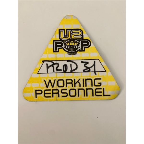 U2 '97 PopMart Working Personnel Backstage Pass