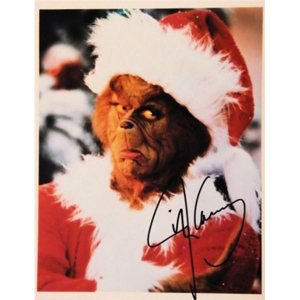 Jim Carrey signed The Grinch promo photo