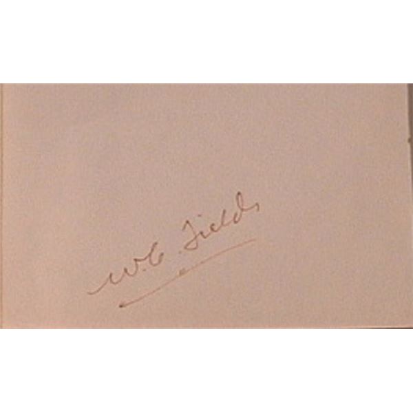 W.C. Fields signature slip