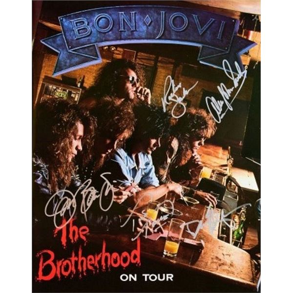 Bon Jovi band signed tour book