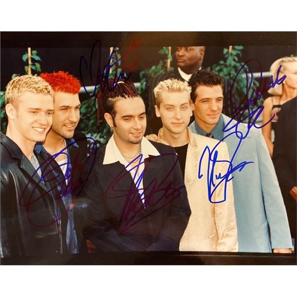 NSYNC band signed photo