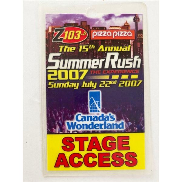 15th Annual Summer Rush Backstage Pass