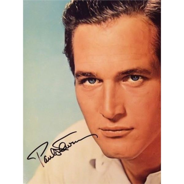 Paul Newman signed portrait photo