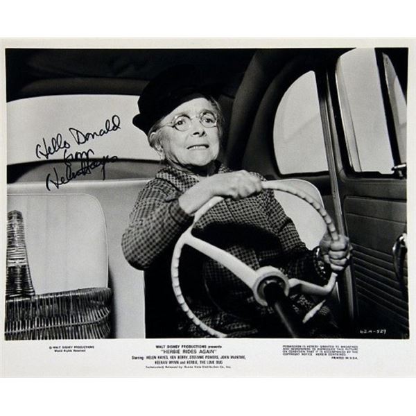 Herbie The Lovebug Helen Hayes signed portrait photo