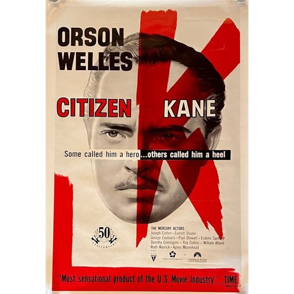 Citizen Kane 50th Anniversary 1991 Re-Release Original Movie Poster