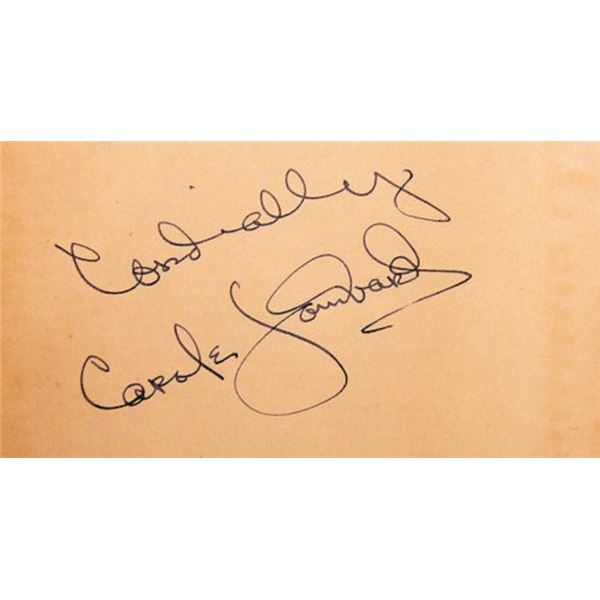Carole Lombard signature slip