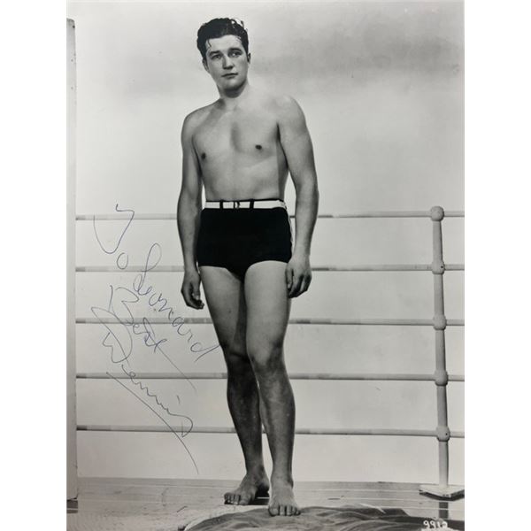 The Lady Takes A Sailor Dennis Morgan signed vintage photo