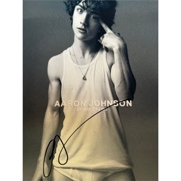 Aaron Johnson signed photo