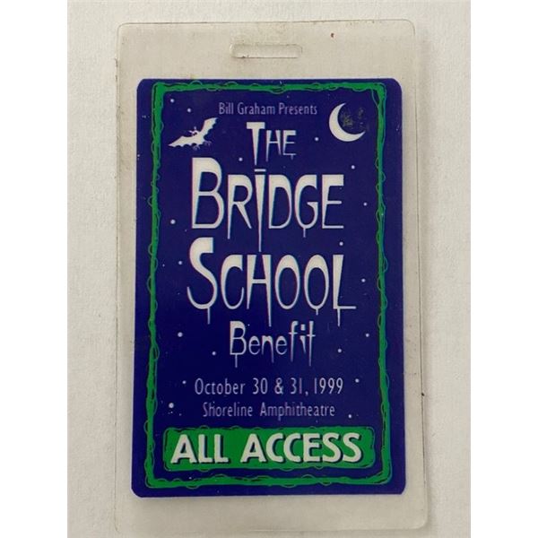 Pearl Jam , Neil Young The Bridge School Benefit 1999 Backstage Pass