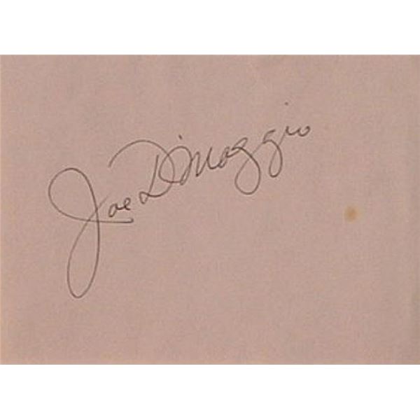Joe DiMaggio signature slip