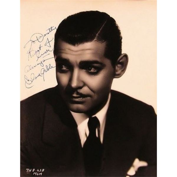 Clark Gable signed portrait photo
