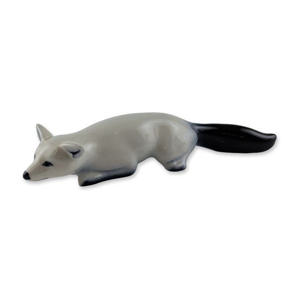 Royal Doulton Blue Flambe Porcelain Figurine, Stalking Fox