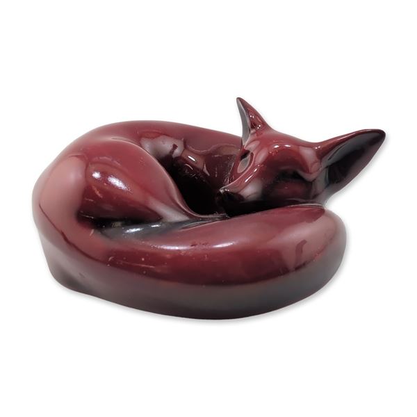Royal Doulton Flambe Figurine, Curled Fox  HN147D