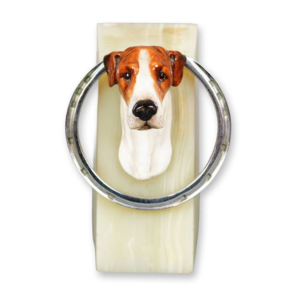 Royal Doulton Porcelain Dog Figurine on Base, Foxhound SK25