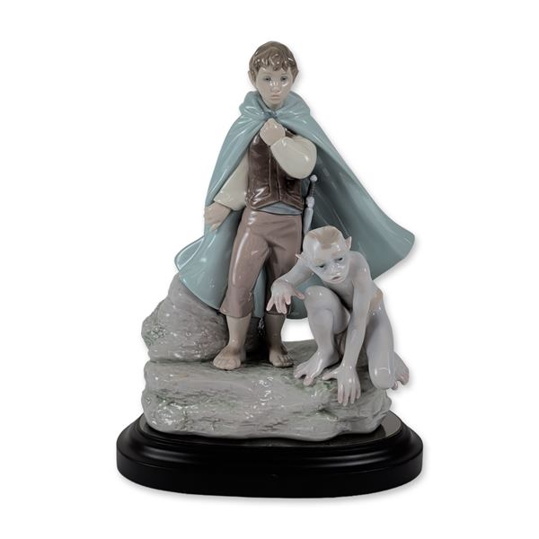 Lladro Limited Edition Frodo and Gollum Figurine