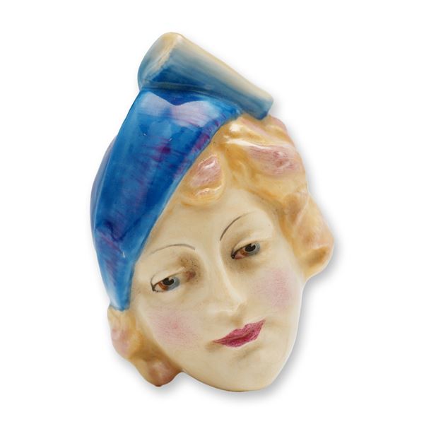 Royal Doulton Porcelain Wall Masks, Lady in Stylish Hat HN1614