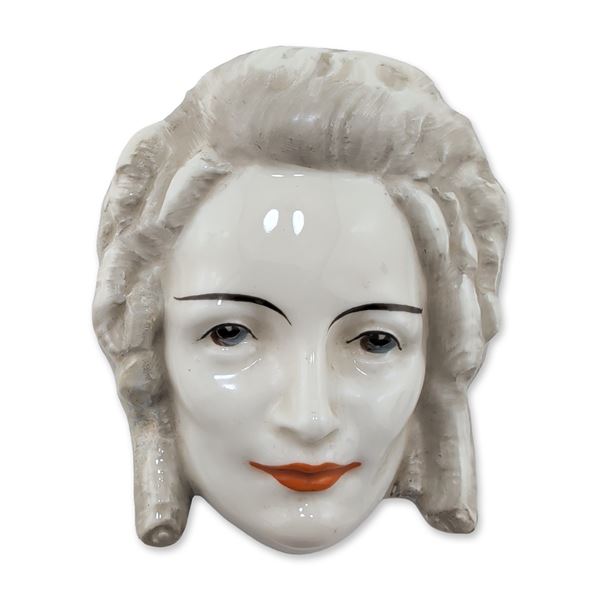 Royal Doulton Small Porcelain Mask, Lady with Short Wavy Hair