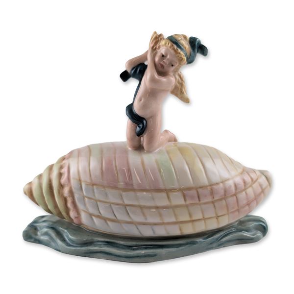 Royal Doulton Prototype Porcelain Figurine, Child on Shell #2