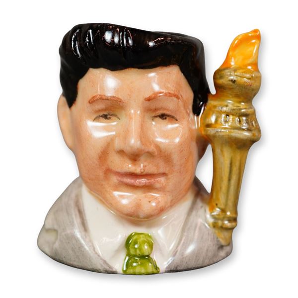 Royal Doulton Prototype Colorway Tiny Character Jug, John F. Kennedy