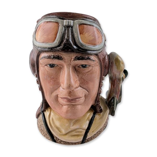 Royal Doulton Prototype Colrway Original Sample Small Character Jug, The Airman
