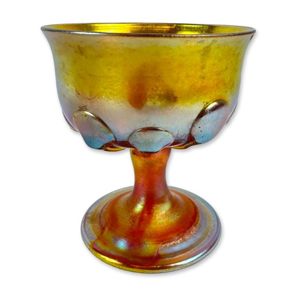 Louis Comfort Tiffany Studios Favrile Glass Footed Dish