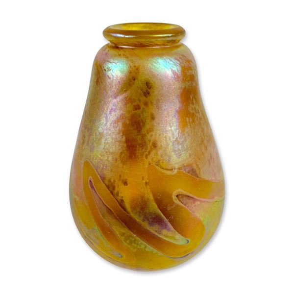 Robert Eickholt Iridescent Art Glass Vase