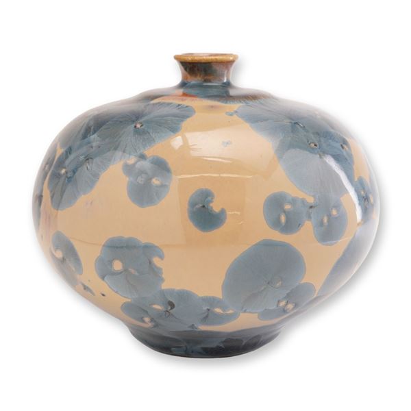 Signed McCanless Studio Pottery Crystalline Glaze Vase