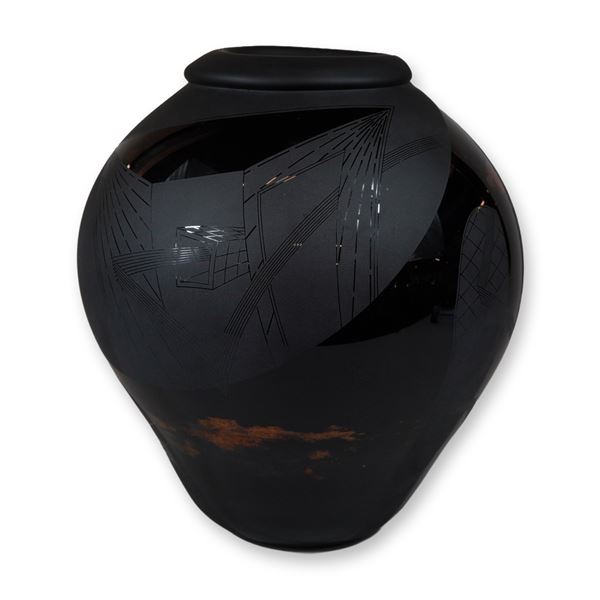 W. Stephen Hodder Studio Glass Vase, 1982