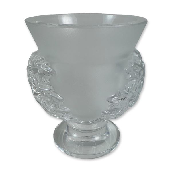 Lalique France Saint-Cloud Frosted Crystal Vase