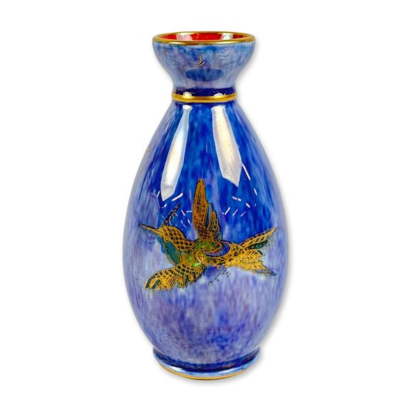 Wedgwood Hummingbird Lustre Powder Blue Vase, Z5294
