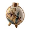Image 1 : Hand Painted Gilded Ceramic Floral Motif Moon Flask