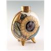 Image 2 : Hand Painted Gilded Ceramic Floral Motif Moon Flask