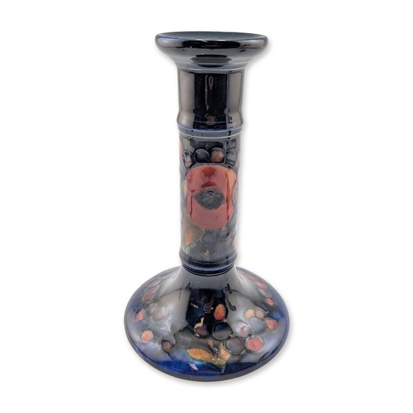 Moorcroft Pottery Candlestick, Pomegranate