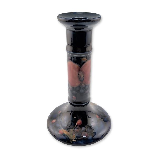Moorcroft Pottery Candlestick, Pomegranate