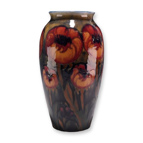 William Moorcroft Pottery Vase, Big Poppy