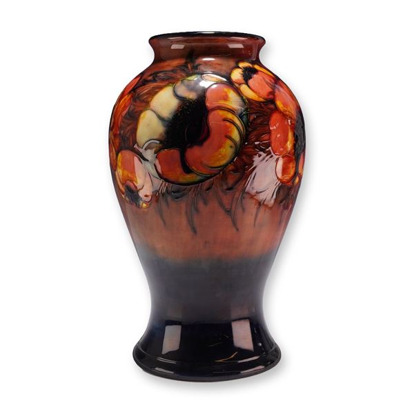 Moorcroft Pottery Flambe Vase, Poppy